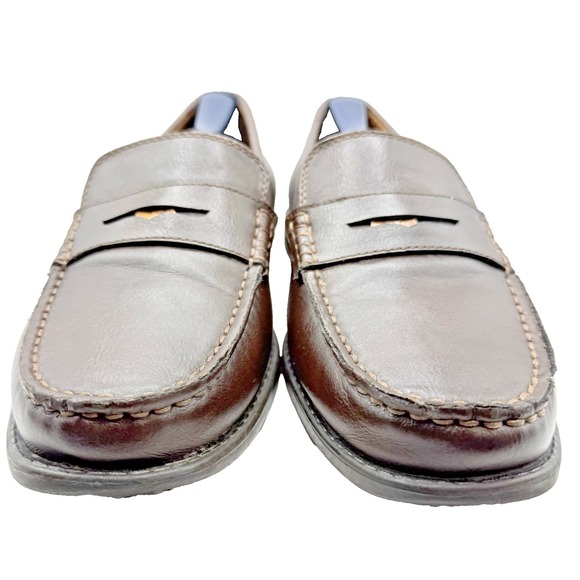 IZOD Men's Penny Loafer Edmund Gel Tech Shoes Sz 10M Brn Slip On Fishing Resort - Picture 5 of 10